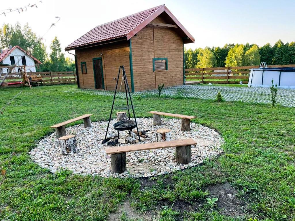 Zielona Chatka Nad Sapina Pozezdrze Exterior foto